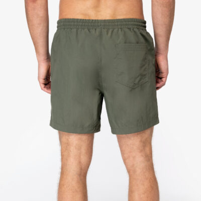 Short de Bain de dos kaki logo Water Addict noir