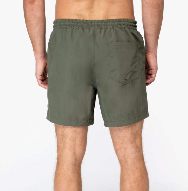 Short de Bain de dos kaki logo Water Addict noir